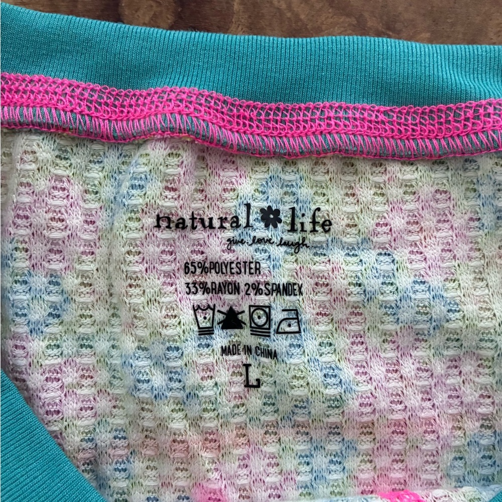Natural Life Waffle Pajama Top - Picture 2 of 5